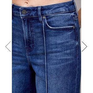 Stylish Dark Blue Women's Wide Leg Jeans